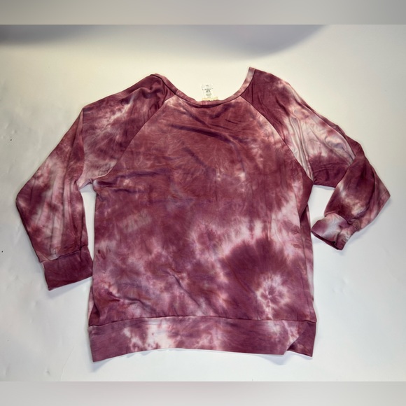 Bibi Tie Dye Crewneck Tunic Sweater with Pockets - Picture 9 of 13